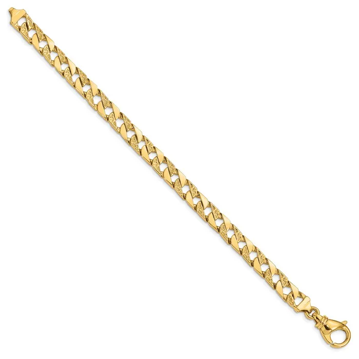 Bracelets Solid 14K Yellow Gold 7 inch 75mm Hand Polished Fancy Link with Fancy Lobster Clasp Bracelet MDS Bracelets Solid 14K Yellow Gold 7 inch 75mm Hand Polished Fancy Link with Fancy Lobster Clasp Bracelet MDS