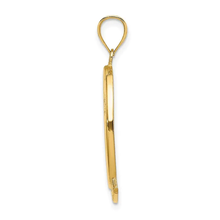 Charm Necklaces 14k Yellow Gold AVALON w Dolphin Sunset Charm Goldia