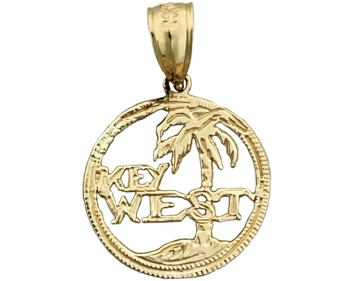 Charm Necklaces Goldia 14K Gold Key West Island Charm