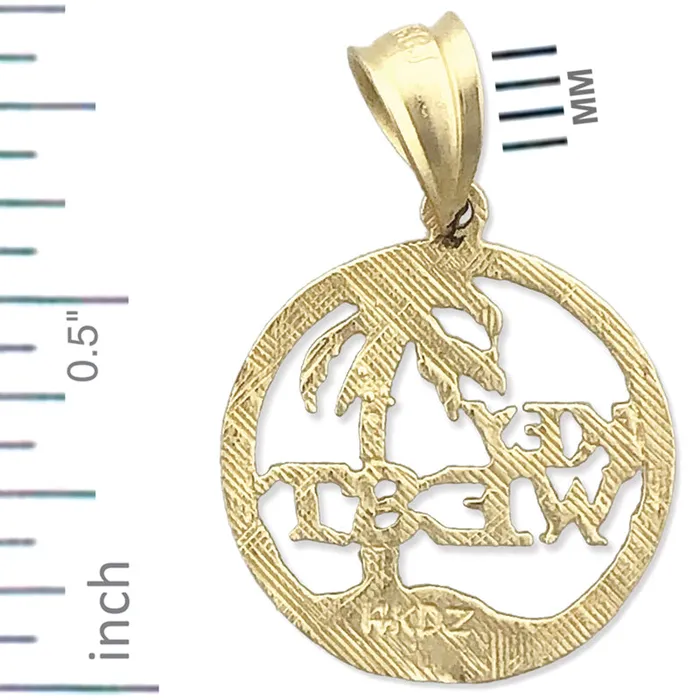Charm Necklaces Goldia 14K Gold Key West Island Charm