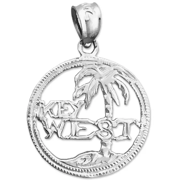 Charm Necklaces Goldia 14K Gold Key West Island Charm