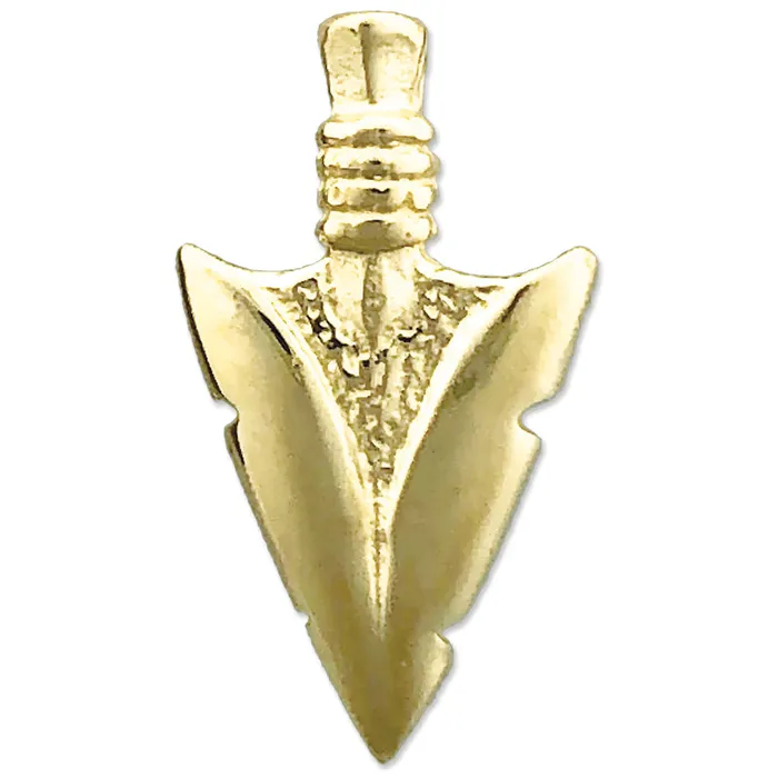 Charm Necklaces Goldia 14K Gold Native Indian Arrowhead Charm Slide