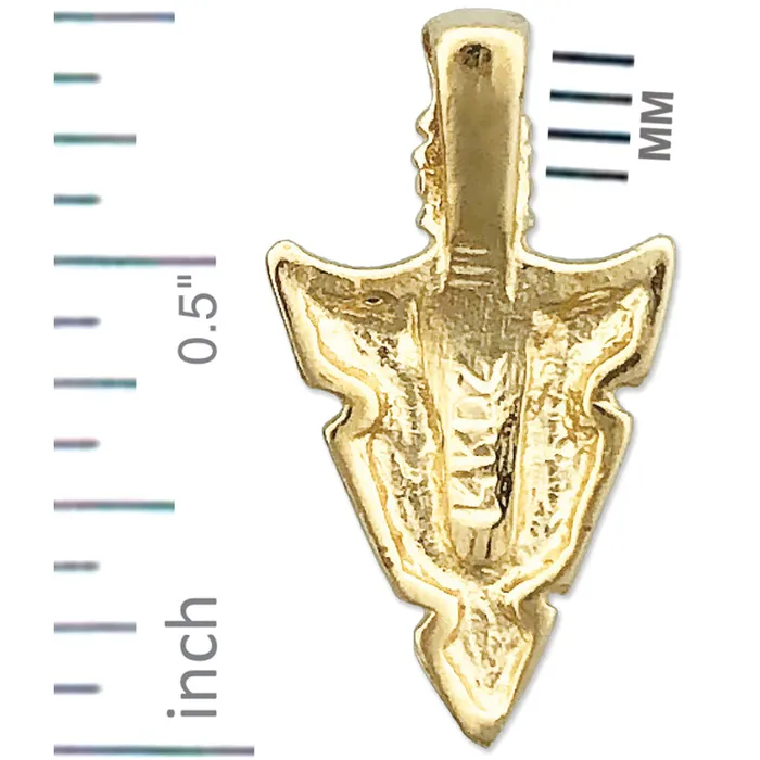 Charm Necklaces Goldia 14K Gold Native Indian Arrowhead Charm Slide