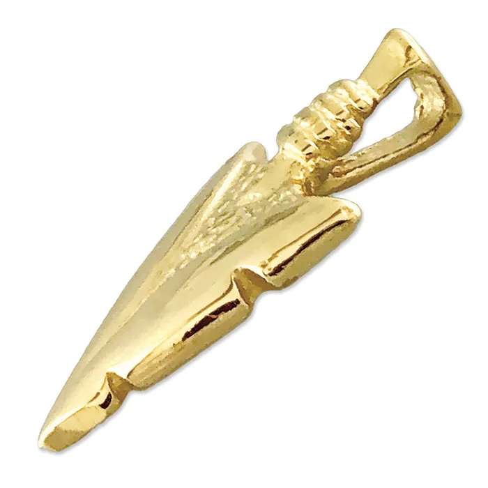 Charm Necklaces Goldia 14K Gold Native Indian Arrowhead Charm Slide