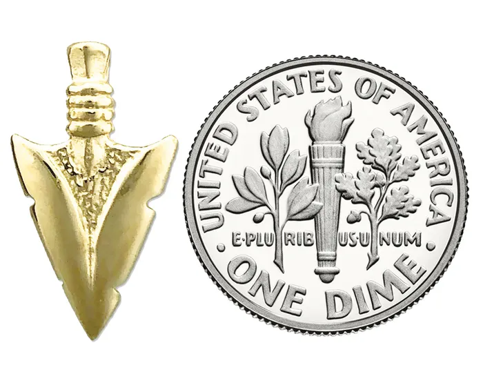 Charm Necklaces Goldia 14K Gold Native Indian Arrowhead Charm Slide