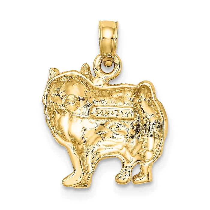 Charm Necklaces Goldia 14k Yellow Gold Polished Pomeranian Dog Charm