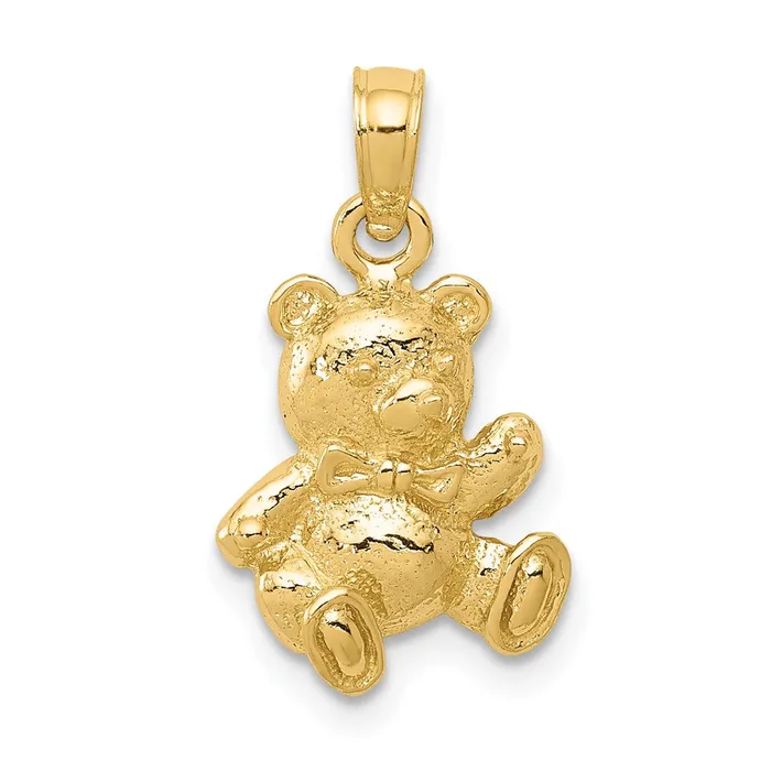Charm Necklaces Goldia 14k Yellow Gold Teddy Bear Charm