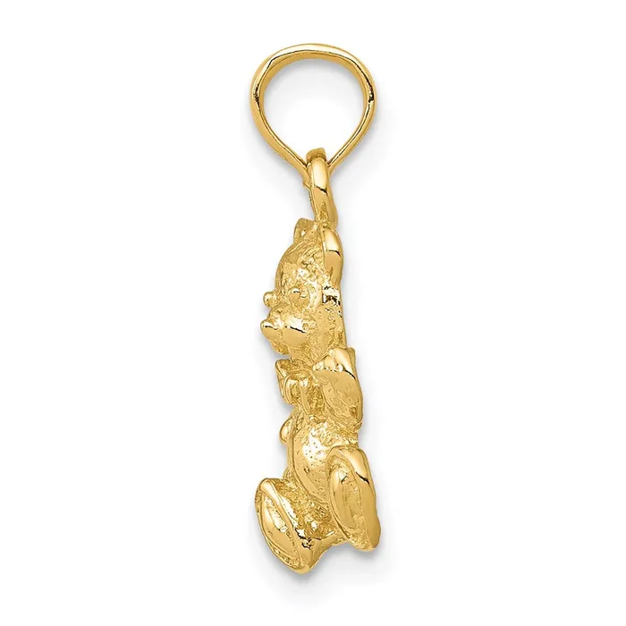 Charm Necklaces Goldia 14k Yellow Gold Teddy Bear Charm