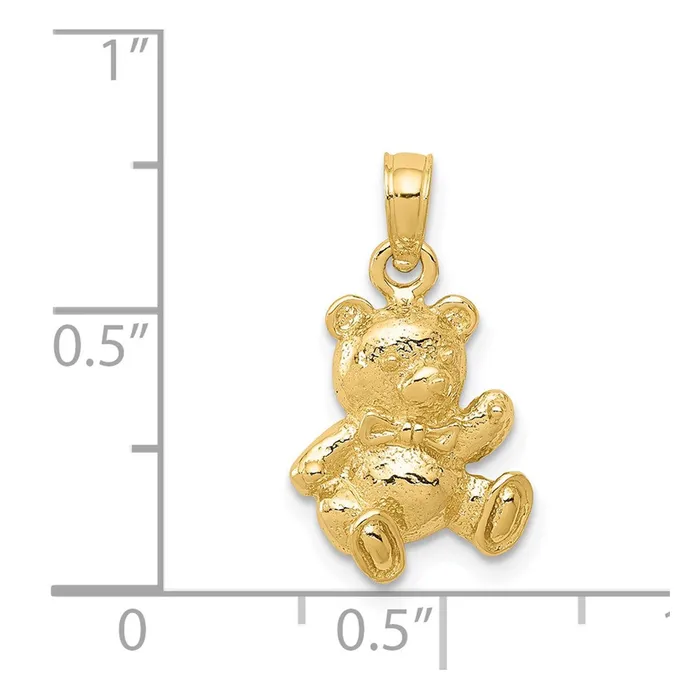 Charm Necklaces Goldia 14k Yellow Gold Teddy Bear Charm
