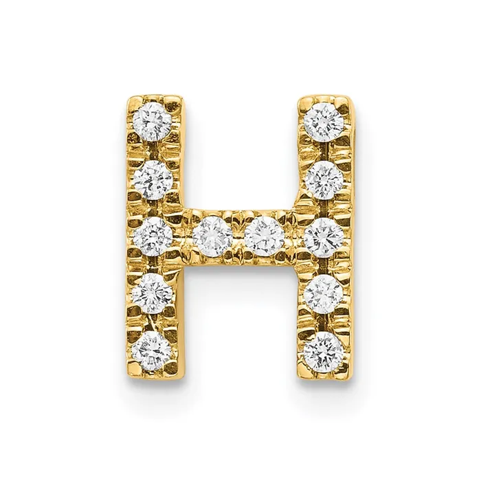 Charm Necklaces Goldiacom 14k Diamond Initial H Charm