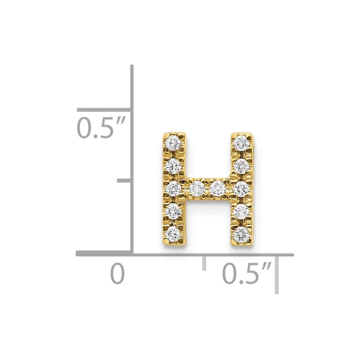 Charm Necklaces Goldiacom 14k Diamond Initial H Charm