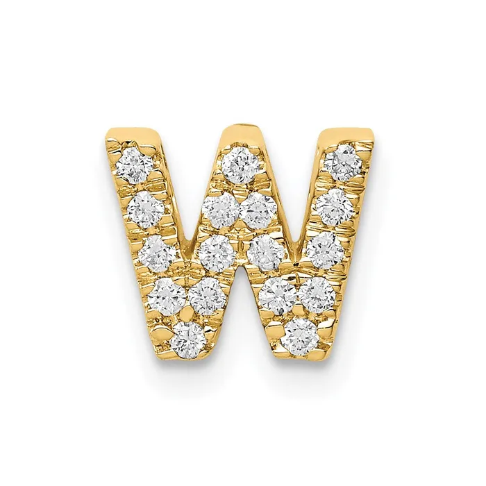 Charm Necklaces Goldiacom 14k Diamond Initial W Charm