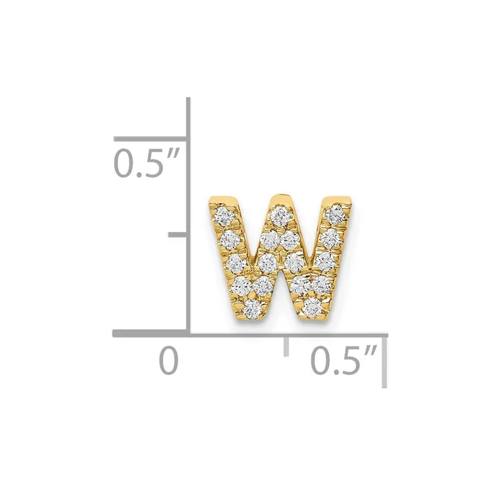 Charm Necklaces Goldiacom 14k Diamond Initial W Charm