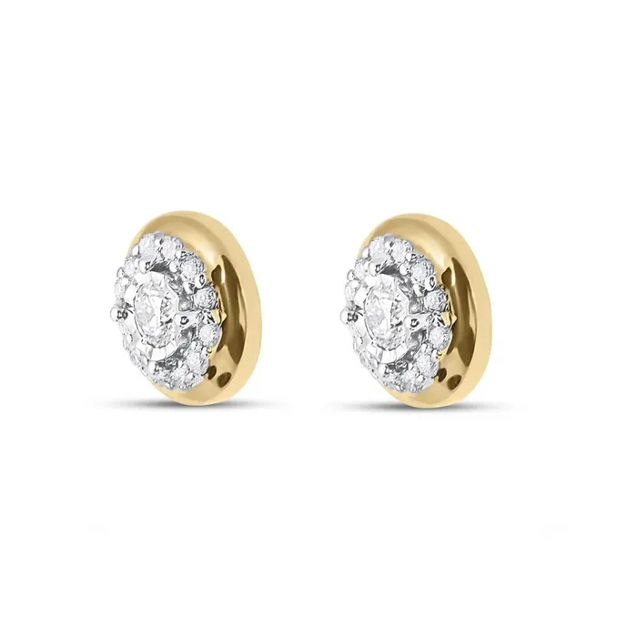 Earrings 10k Yellow Gold Round Diamond Halo Stud Earrings 14 Cttw gndatlanta Earrings 10k Yellow Gold Round Diamond Halo Stud Earrings 14 Cttw gndatlanta