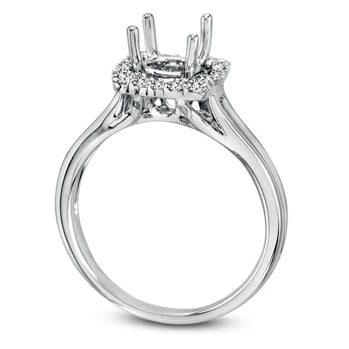 Earrings Goldia 033 CT TW Natural Diamond Frame Split Shank SemiMount in Solid 18K White Gold GSI1 Earrings Goldia 033 CT TW Natural Diamond Frame Split Shank SemiMount in Solid 18K White Gold GSI1