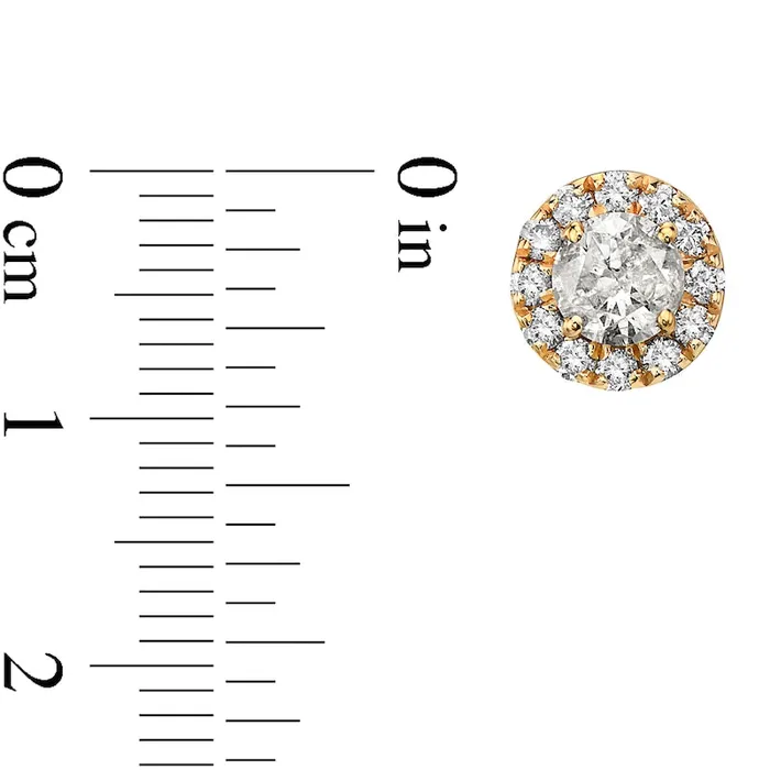 Earrings Goldia 15 CT TW Diamond Frame Stud Earrings in 10K Gold Earrings Goldia 15 CT TW Diamond Frame Stud Earrings in 10K Gold