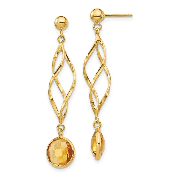 Earrings Goldia 14K Citrine Swirl Post Earrings