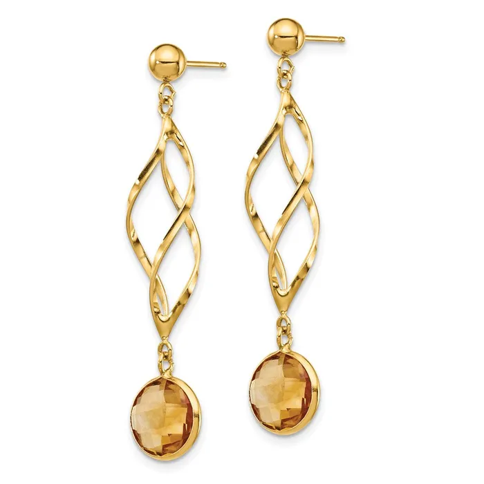 Earrings Goldia 14K Citrine Swirl Post Earrings