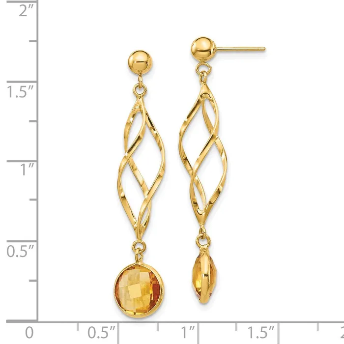 Earrings Goldia 14K Citrine Swirl Post Earrings