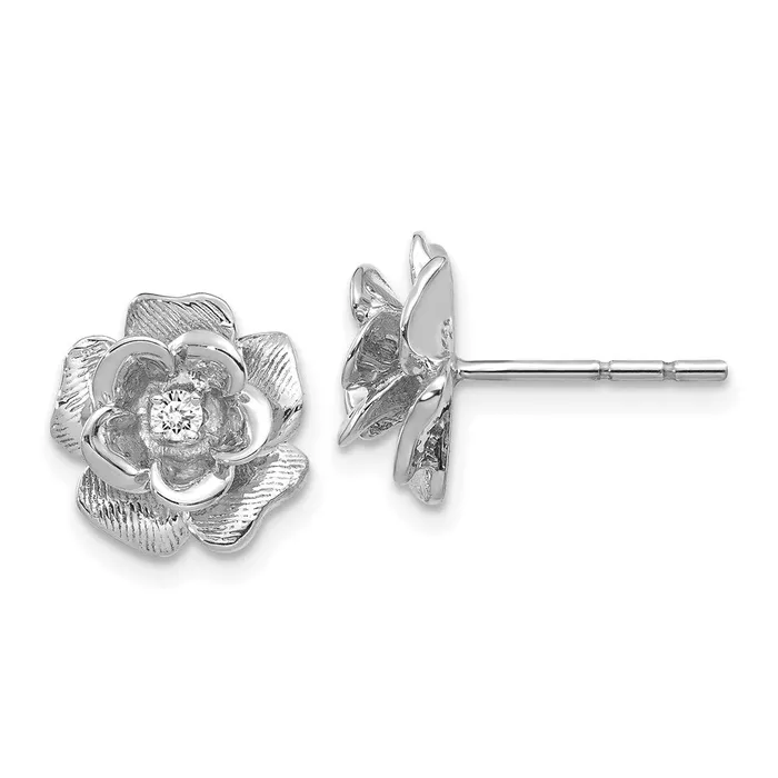 Earrings Goldia 14k White Gold VS Real Diamond Earrings