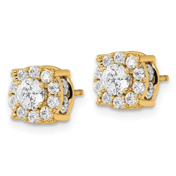 Earrings Goldia 14k Yellow Gold 1 12 Ct Lab Grown Diamond VSSI G Post Earrings