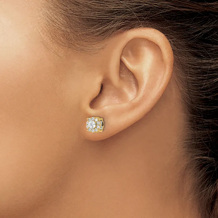 Earrings Goldia 14k Yellow Gold 1 12 Ct Lab Grown Diamond VSSI G Post Earrings