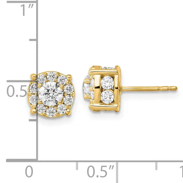 Earrings Goldia 14k Yellow Gold 1 12 Ct Lab Grown Diamond VSSI G Post Earrings