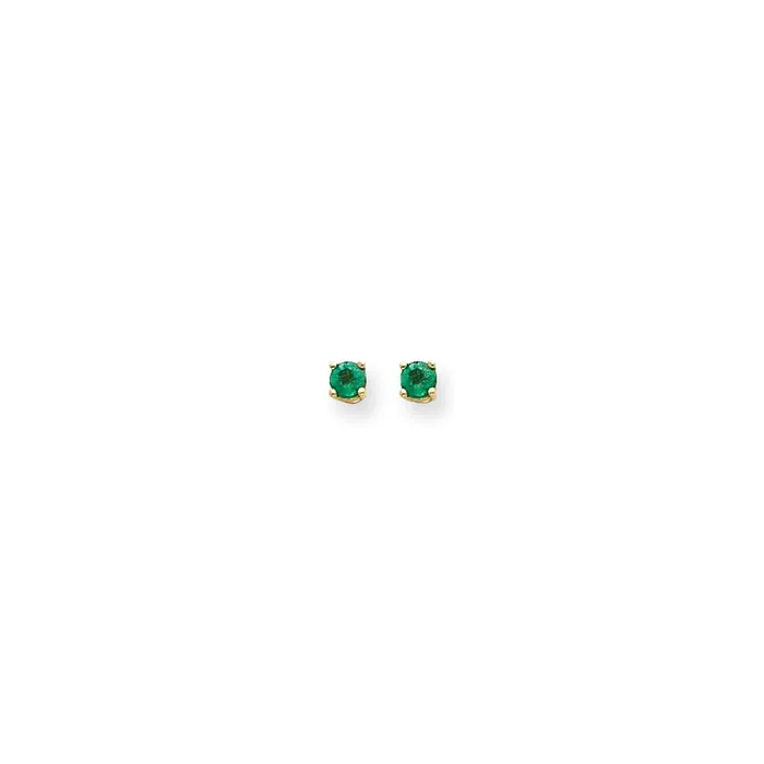 Earrings Goldia 14k Yellow Gold 4mm Emerald Earrings