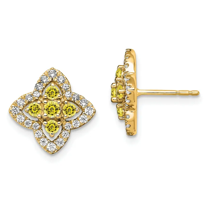 Earrings Goldia 14k Yellow Gold Lab Grown VSSI G Diamond Created Sapphire Earrings Earrings Goldia 14k Yellow Gold Lab Grown VSSI G Diamond Created Sapphire Earrings