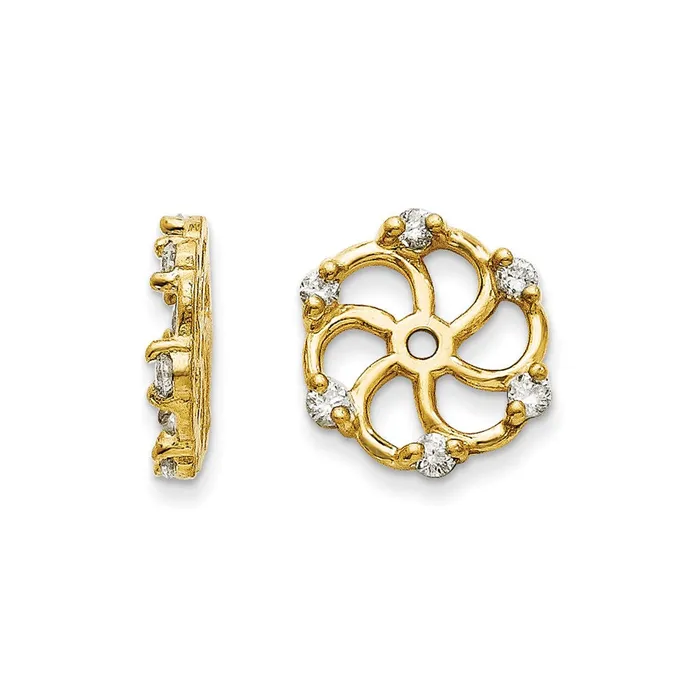 Earrings goldiaca 14k AA Diamond Earring Jacket