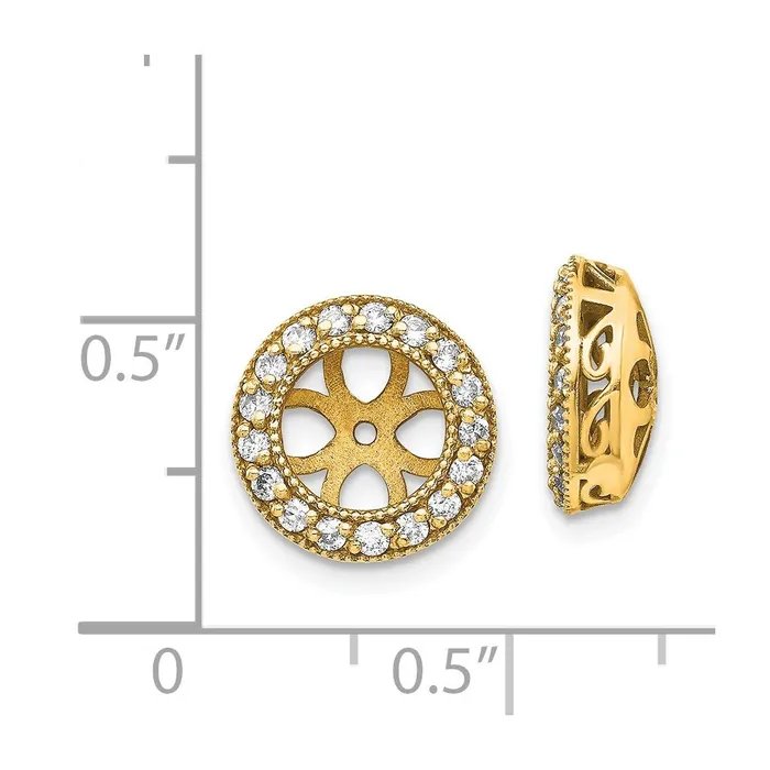 Earrings goldiaca 14k AA Diamond Earring Jacket