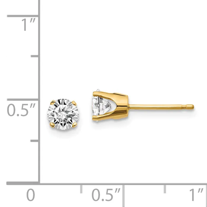Earrings goldiaca 14ky 85ct I2 K L Diamond Stud Push on Post Earrings