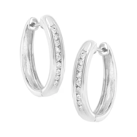Earrings JMS always Original Haus of Brilliance 925 Sterling Silver 14 cttw LabGrown Diamond Hoop Earring FG Color VS2SI1 Clarity Earrings JMS always Original Haus of Brilliance 925 Sterling Silver 14 cttw LabGrown Diamond Hoop Earring FG Color VS2SI1 Clarity