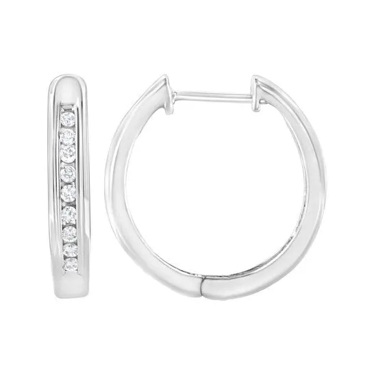 Earrings JMS always Original Haus of Brilliance 925 Sterling Silver 14 cttw LabGrown Diamond Hoop Earring FG Color VS2SI1 Clarity Earrings JMS always Original Haus of Brilliance 925 Sterling Silver 14 cttw LabGrown Diamond Hoop Earring FG Color VS2SI1 Clarity