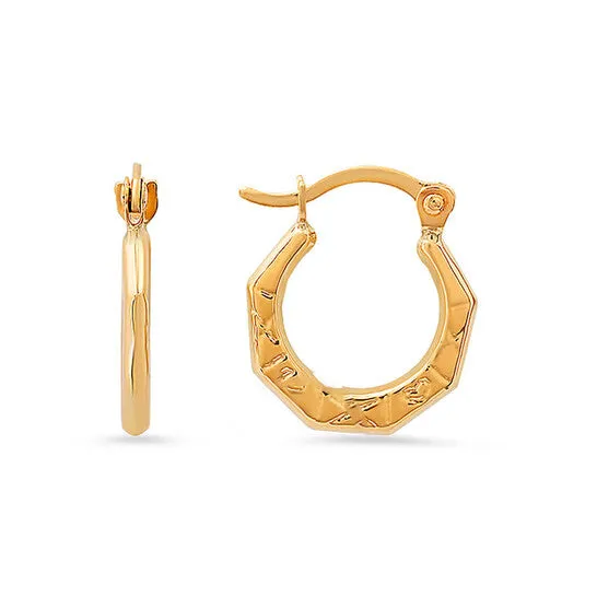Earrings JMS always Original Kylie Harper 10k Yellow Gold Petite 12mm Diamond cut Huggy Hoop Earrings Earrings JMS always Original Kylie Harper 10k Yellow Gold Petite 12mm Diamond cut Huggy Hoop Earrings