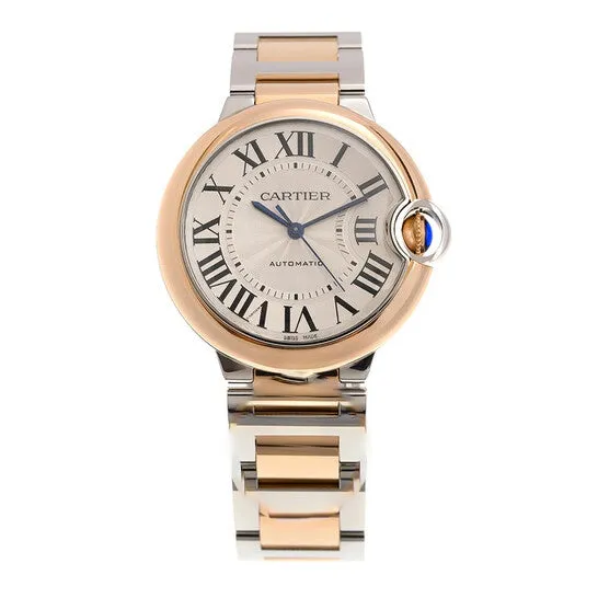 Earrings Original Cartier Ballon Bleu 36 Automatic 18kt Rose Gold and Stainless Steel Silver Dial Ladies Watch W2BB0033 JMS always Earrings Original Cartier Ballon Bleu 36 Automatic 18kt Rose Gold and Stainless Steel Silver Dial Ladies Watch W2BB0033 JMS always
