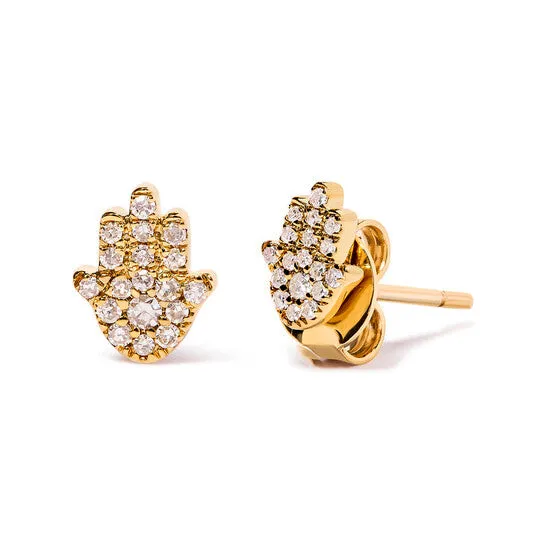 Earrings Original Haus of Brilliance 10K Yellow Gold Diamond Accented Hamsa Stud Earrings HI Color I1I2 Clarity JMS always Earrings Original Haus of Brilliance 10K Yellow Gold Diamond Accented Hamsa Stud Earrings HI Color I1I2 Clarity JMS always