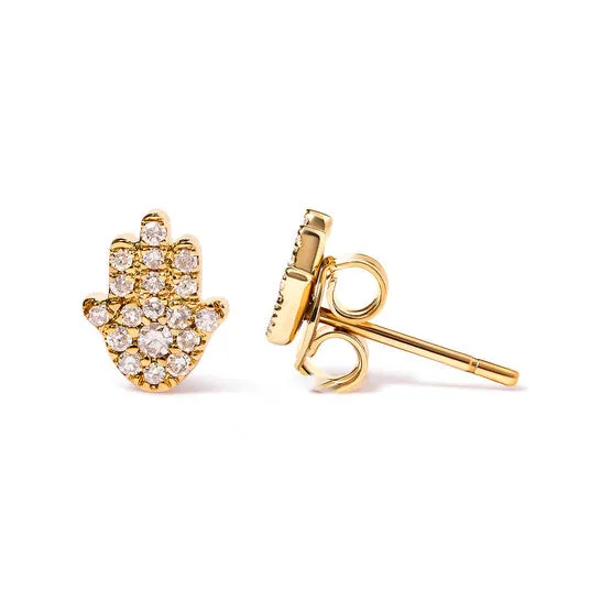 Earrings Original Haus of Brilliance 10K Yellow Gold Diamond Accented Hamsa Stud Earrings HI Color I1I2 Clarity JMS always Earrings Original Haus of Brilliance 10K Yellow Gold Diamond Accented Hamsa Stud Earrings HI Color I1I2 Clarity JMS always