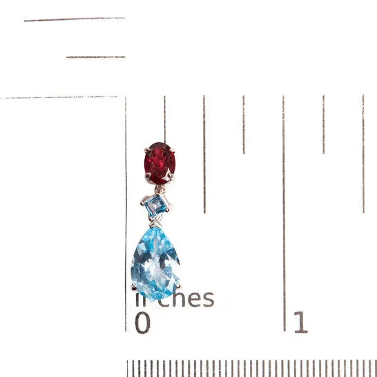 Earrings Original Haus of Brilliance 925 Sterling Silver 100 Carat Blue Topaz and Grape Rhodolite Garnet Dangle Drop Earrings 1 Inch Dangle Length JMS always Earrings Original Haus of Brilliance 925 Sterling Silver 100 Carat Blue Topaz and Grape Rhodolite Garnet Dangle Drop Earrings 1 Inch Dangle Length JMS always
