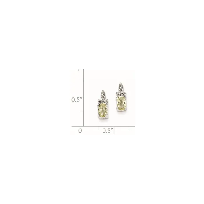 Earrings Sterling Silver Diamond u0026 Lemon Quartz Earrings Goldia