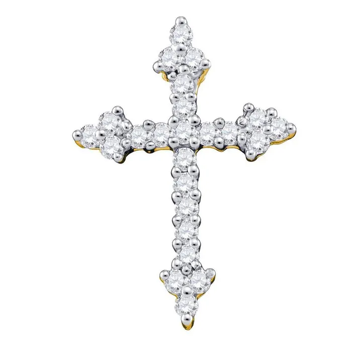 gndatlanta Necklaces 10k Yellow Gold Diamond Traditional Cross Crucifix Pendant 14 Cttw gndatlanta Necklaces 10k Yellow Gold Diamond Traditional Cross Crucifix Pendant 14 Cttw