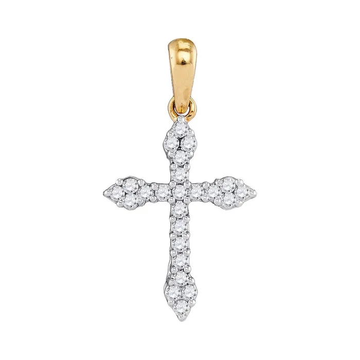 gndatlanta Necklaces 10k Yellow Gold Round Diamond Fashion Cross Pendant 14 Cttw gndatlanta Necklaces 10k Yellow Gold Round Diamond Fashion Cross Pendant 14 Cttw
