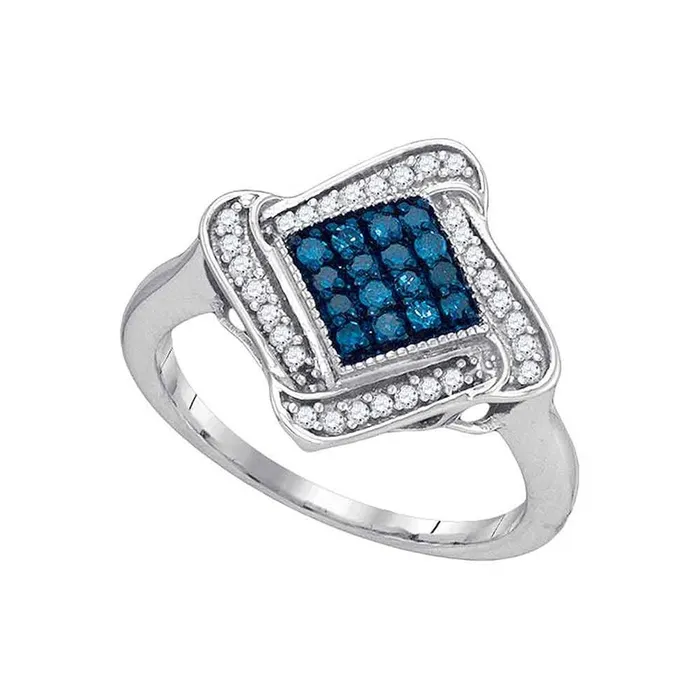gndatlanta Rings 13CTWDiamond FASHION BLUE RING
