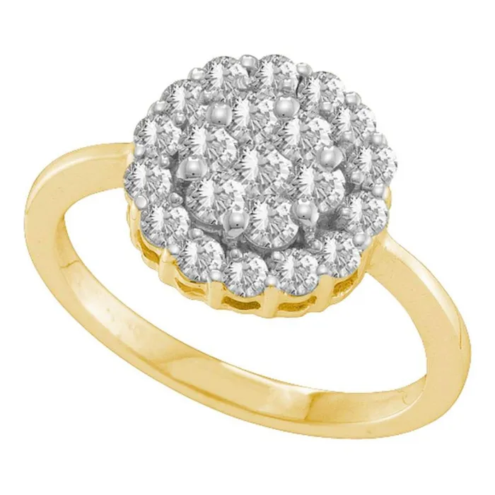 gndatlanta Rings 1 CTWDiamond FLOWER RINGHE