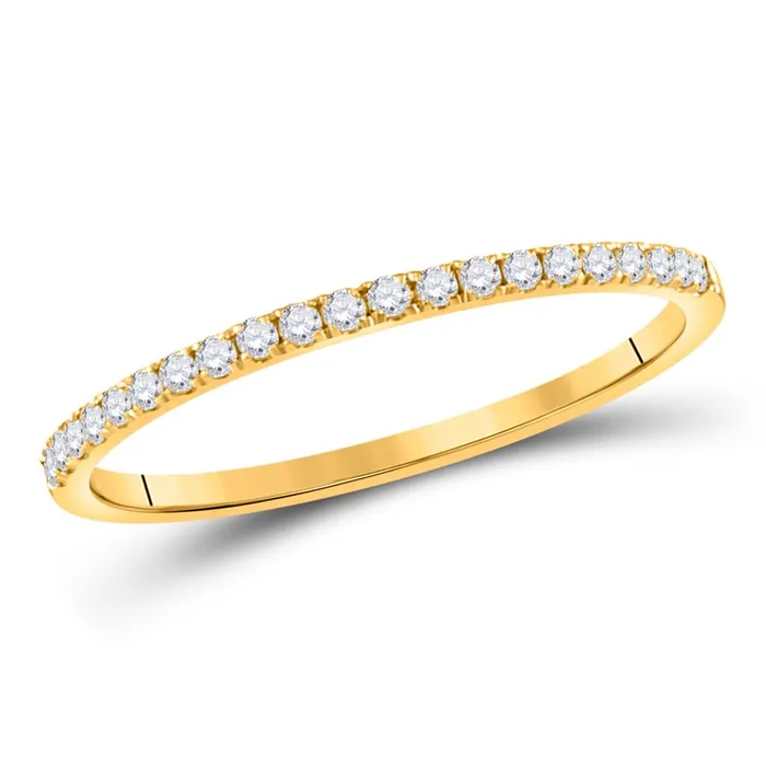 gndatlanta Rings 10k Yellow Gold Round Diamond Stackable Band Ring 16 Cttw gndatlanta Rings 10k Yellow Gold Round Diamond Stackable Band Ring 16 Cttw