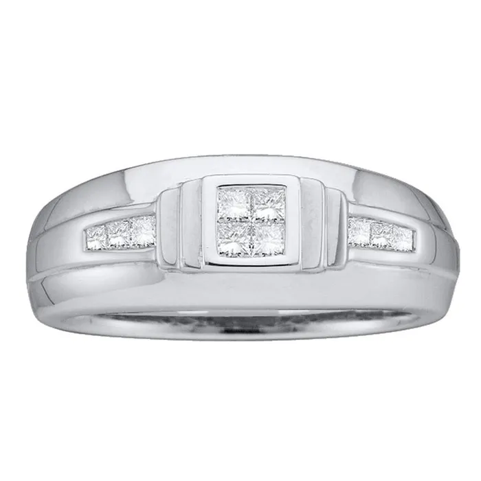 gndatlanta Rings 14k White Gold Princess Diamond Band Ring 13 Cttw