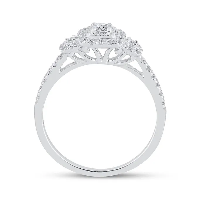 gndatlanta Rings 14k White Gold Round Diamond Bridal Wedding Ring Set 12 Cttw