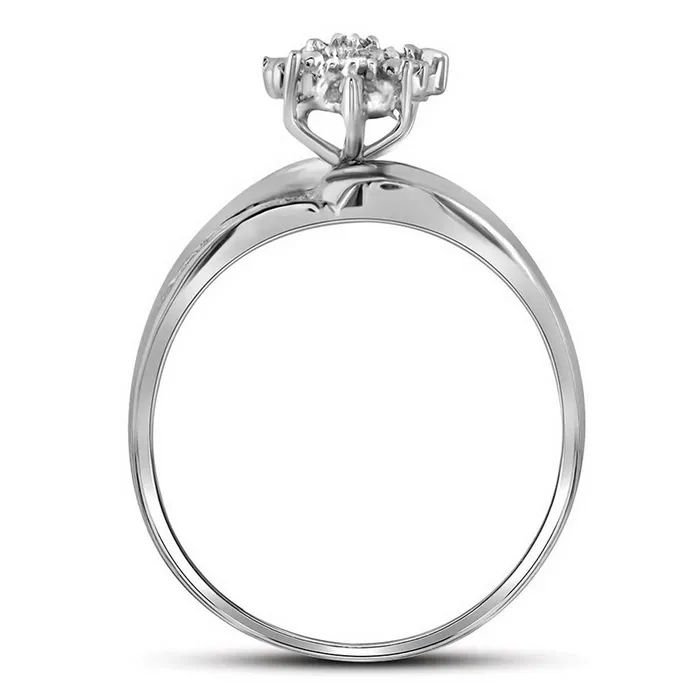 gndatlanta Rings 14k White Gold Round Prongset Diamond Oval Cluster Ring 15 Cttw gndatlanta Rings 14k White Gold Round Prongset Diamond Oval Cluster Ring 15 Cttw