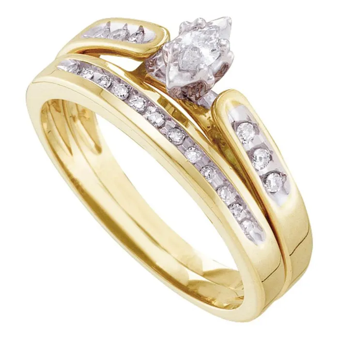 gndatlanta Rings 14k Yellow Gold Marquise Diamond Bridal Wedding Ring Set 15 Cttw gndatlanta Rings 14k Yellow Gold Marquise Diamond Bridal Wedding Ring Set 15 Cttw