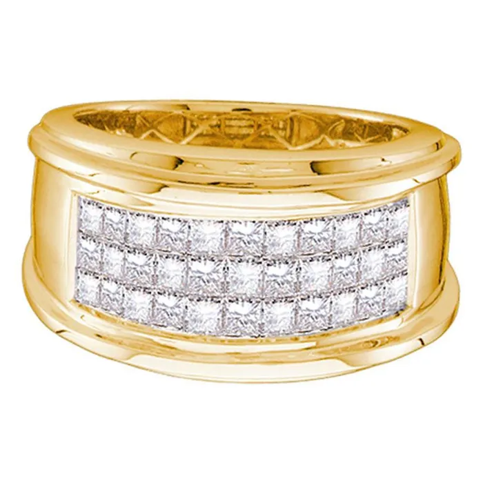 gndatlanta Rings 14k Yellow Gold Princess Diamond Wedding Band Ring 1 Cttw gndatlanta Rings 14k Yellow Gold Princess Diamond Wedding Band Ring 1 Cttw